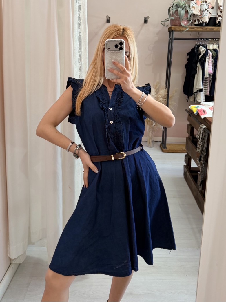 Vestito MAGGIO simil blu jeans in cotone