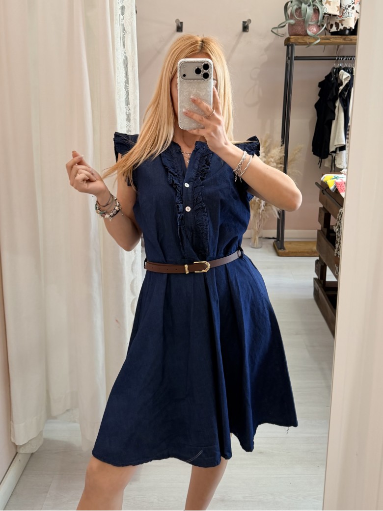 Vestito MAGGIO simil blu jeans in cotone