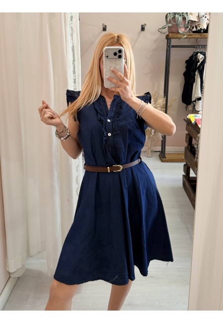 Vestito MAGGIO simil blu jeans in cotone