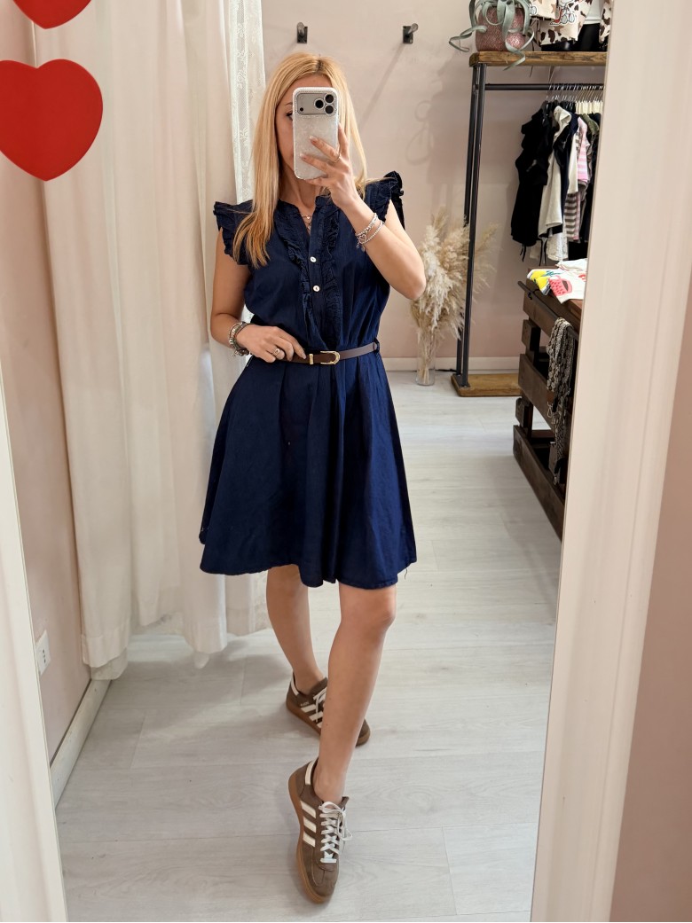 Vestito MAGGIO simil blu jeans in cotone