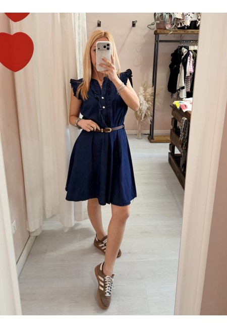 Vestito MAGGIO simil blu jeans in cotone