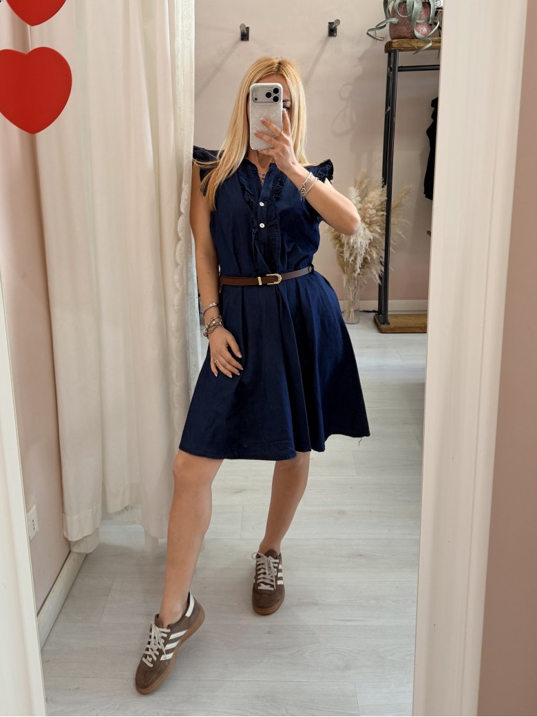 Vestito MAGGIO simil blu jeans in cotone