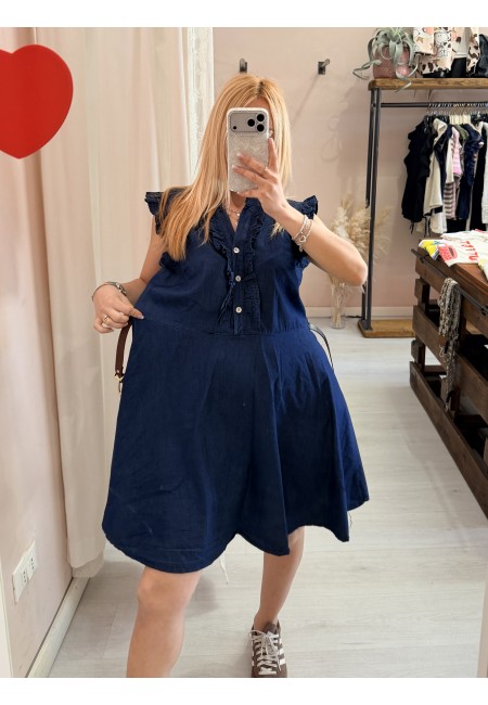 Vestito MAGGIO simil blu jeans in cotone