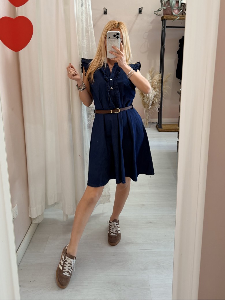 Vestito MAGGIO simil blu jeans in cotone