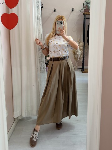 Maglia t shirt farfalle beige marroni gialle 2