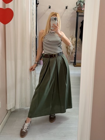 Canotta luis a righe verde e bianca 2