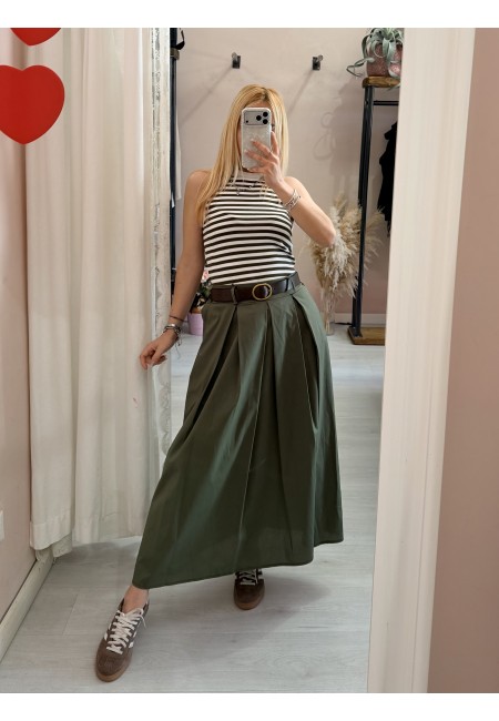 Canotta luis a righe verde e bianca