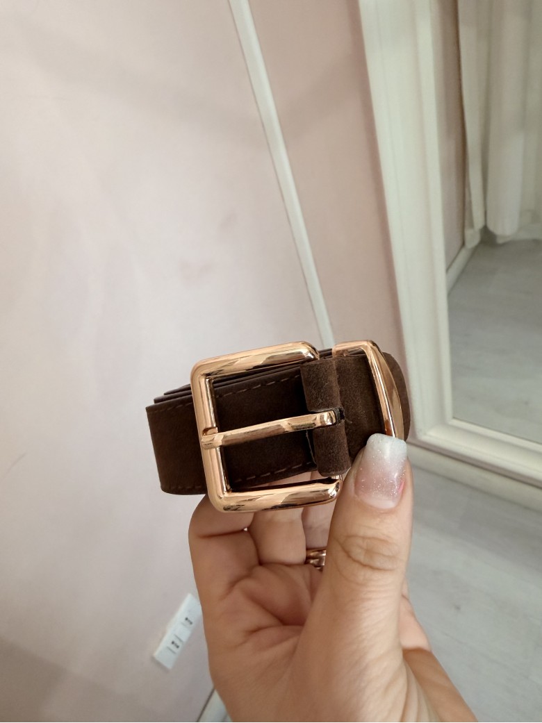 Cintura scamosciata marrone