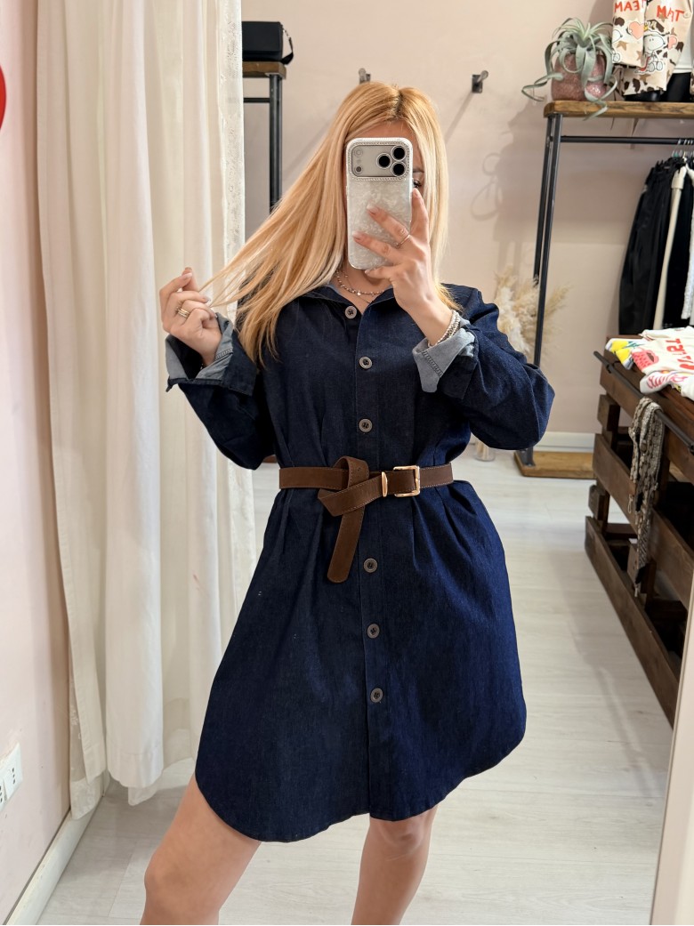 Cintura scamosciata marrone