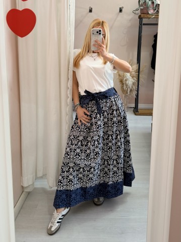 Vestito lungo ATENE blu 2