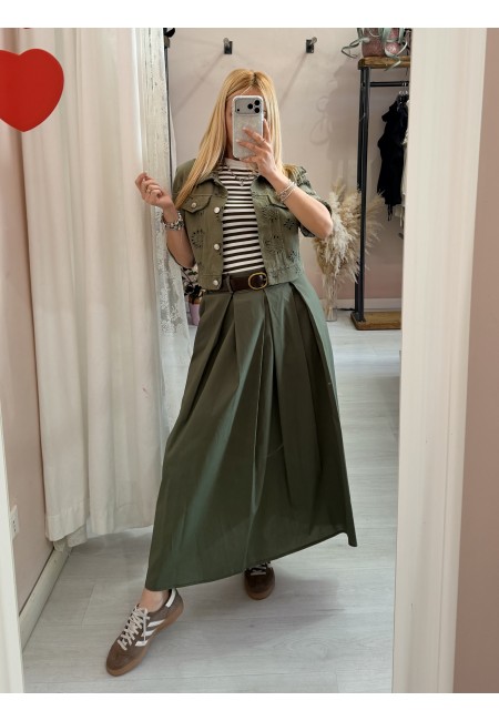 Giubbottino di jeans sangallo verde