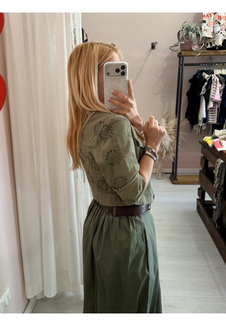 Giubbottino di jeans sangallo verde