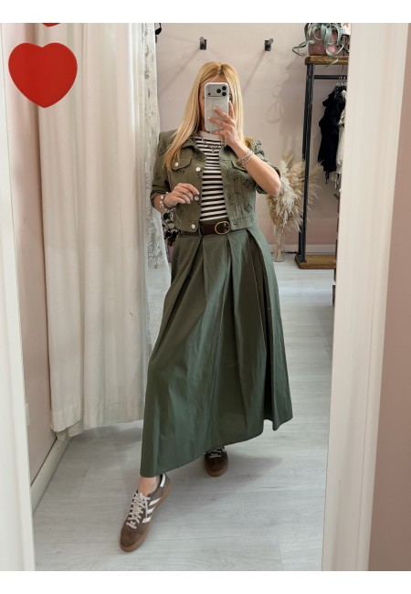 Giubbottino di jeans sangallo verde