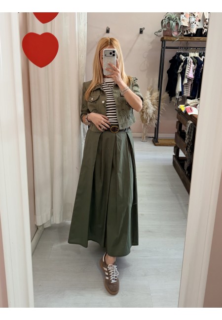 Giubbottino di jeans sangallo verde