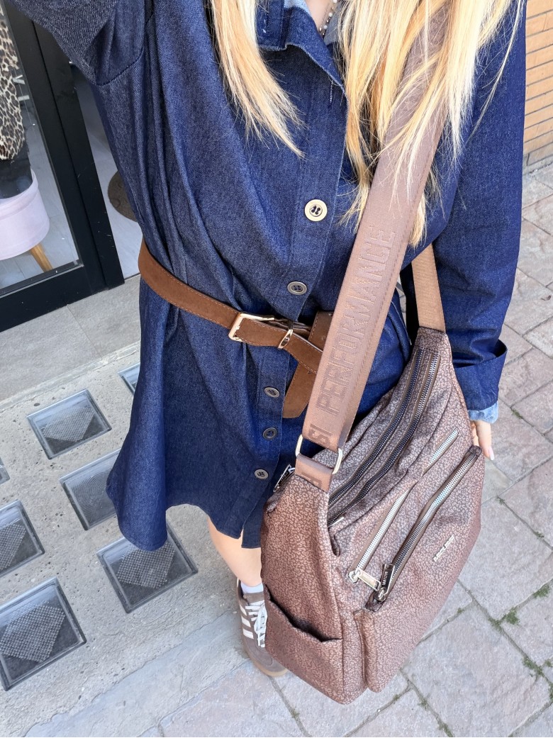 Borsa borbon grande marrone