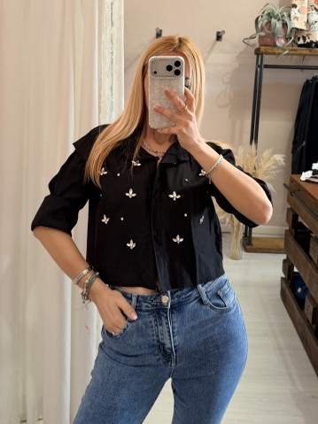 Camicetta corta GEMMA nera