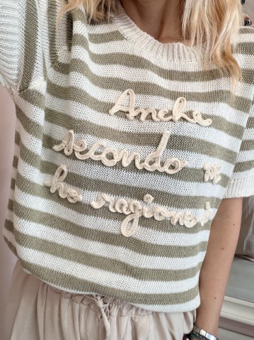 Maglia a righe ANCHE SECONDO ME HO RAGIONE IO 2