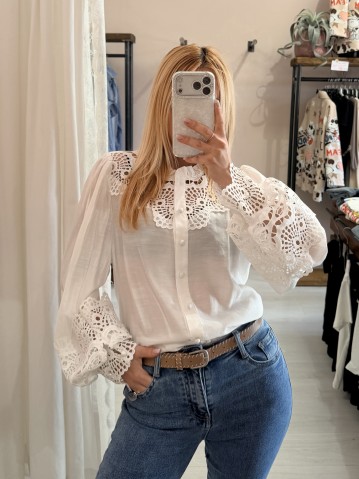 Camicia SPAGNA merletti bianca