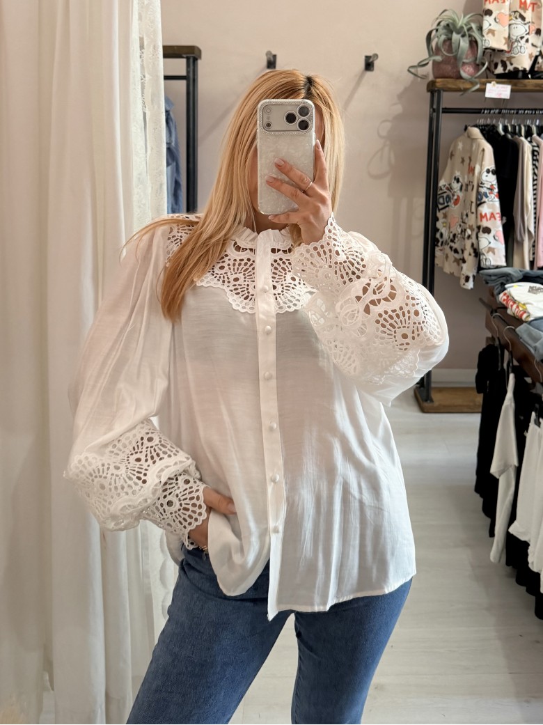 Camicia SPAGNA merletti bianca