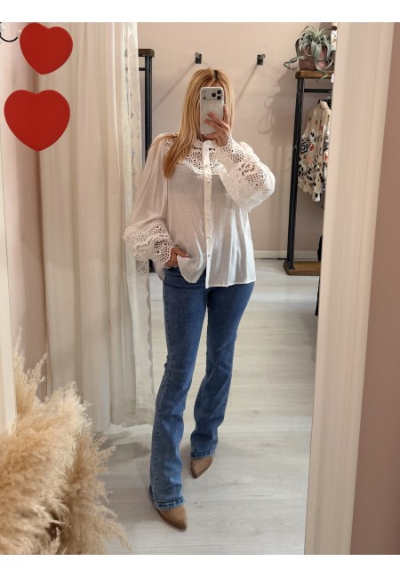 Camicia SPAGNA merletti bianca