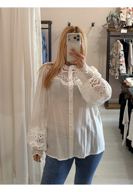 Camicia SPAGNA merletti bianca