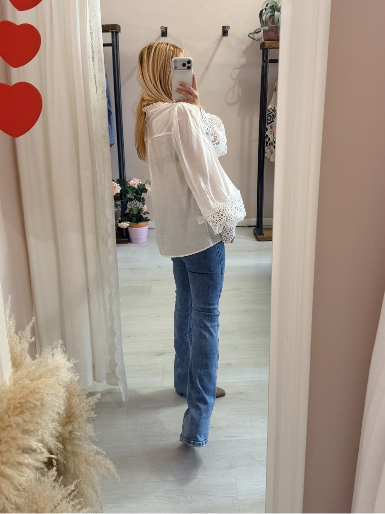 Camicia SPAGNA merletti bianca
