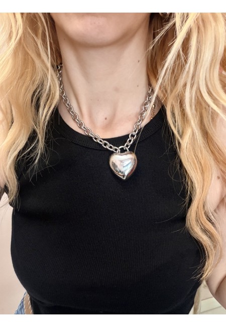 Collana BIG cuore TIFF silver