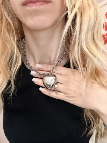 Collana BIG cuore TIFF silver 2
