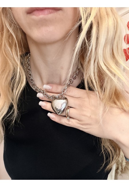Collana BIG cuore TIFF silver