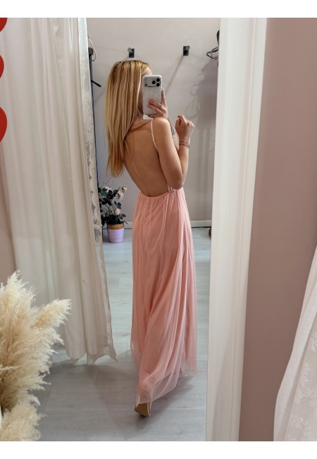 Vestito lungo in tulle PINK
