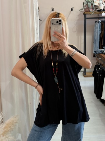 Maxi maglia morbida BOTTON con collana