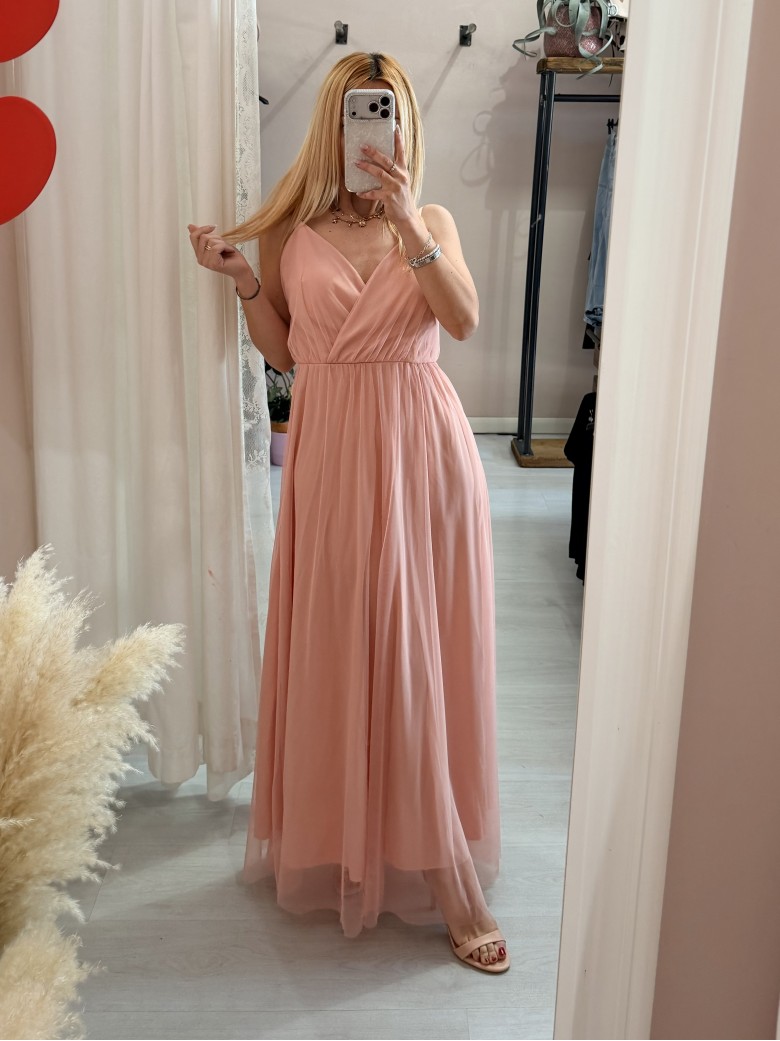 Vestito lungo in tulle PINK