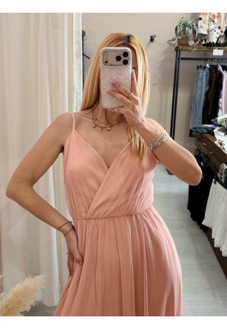 Vestito lungo in tulle PINK