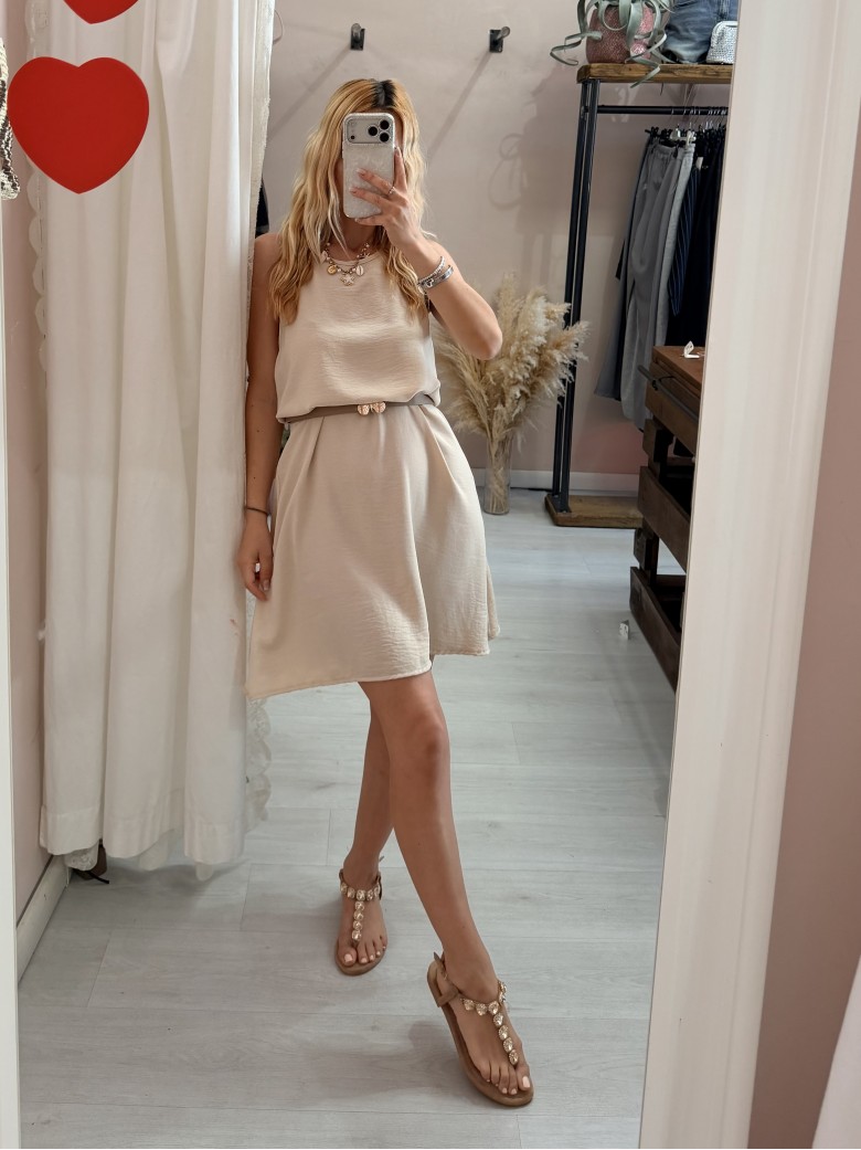 Sandali infradito gioiello camel
