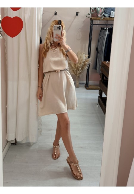 Sandali infradito gioiello camel