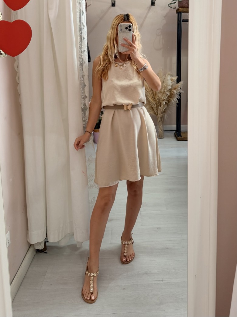 Sandali infradito gioiello camel