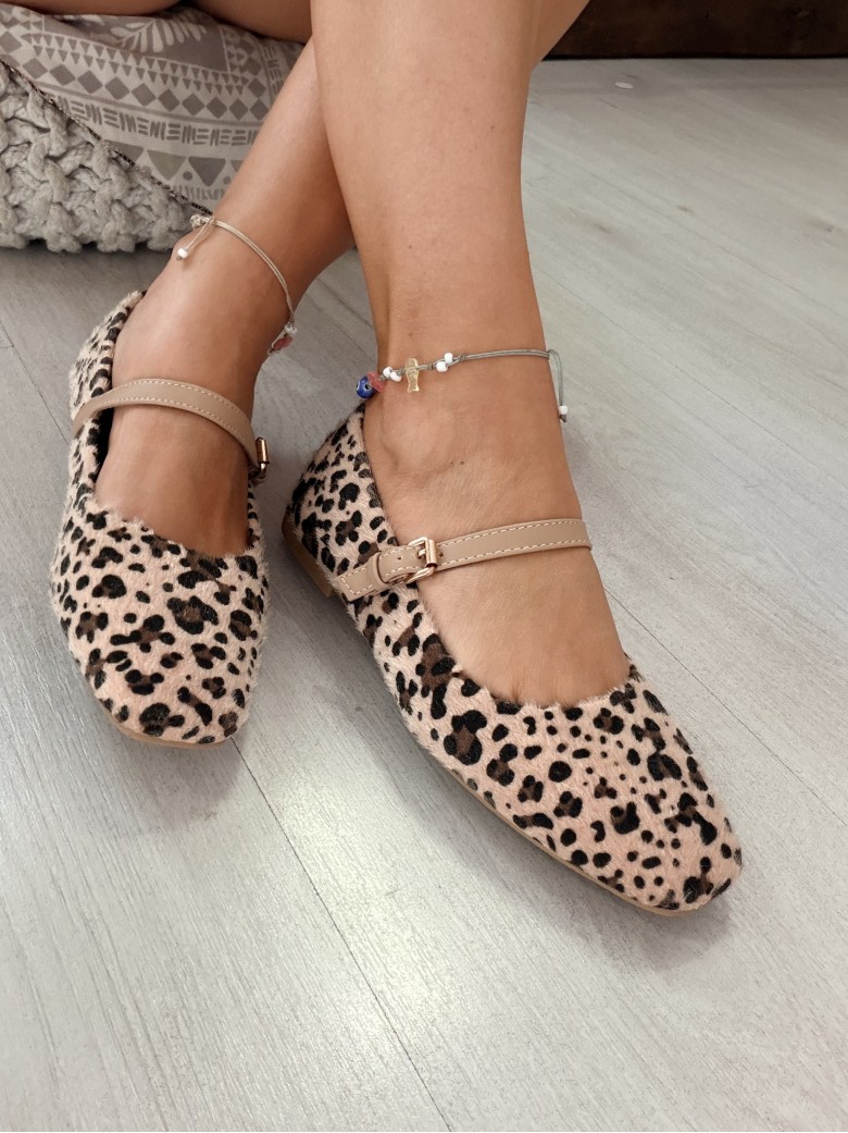 Ballerine mary jane leopardate