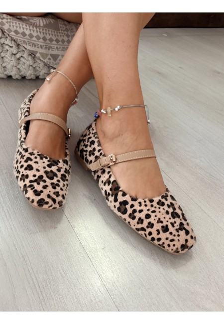 Ballerine mary jane leopardate