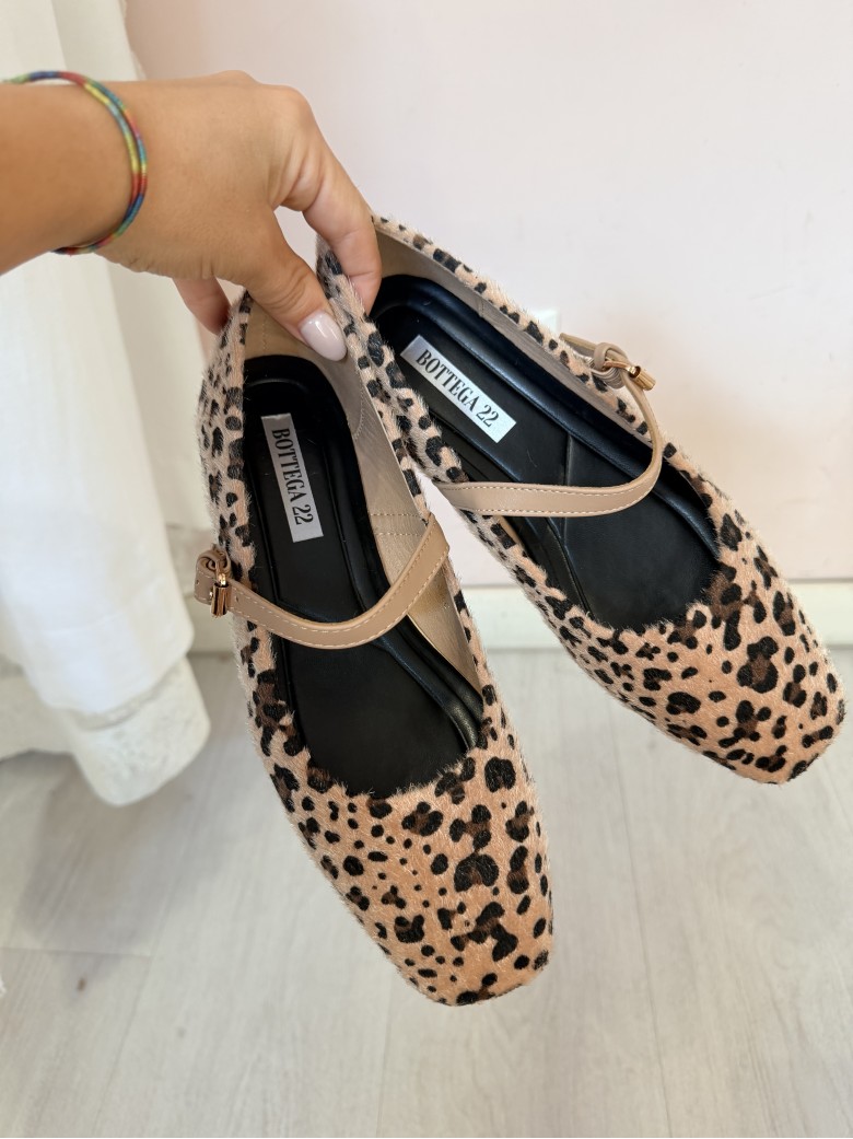 Ballerine mary jane leopardate