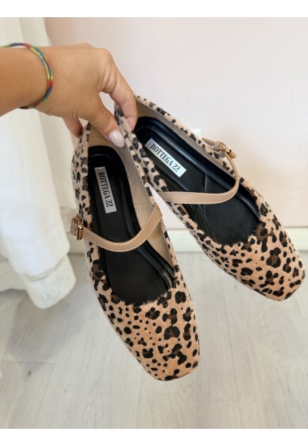 Ballerine mary jane leopardate