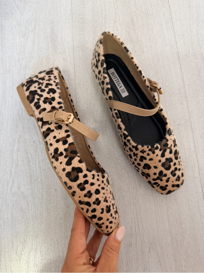 Ballerine mary jane leopardate