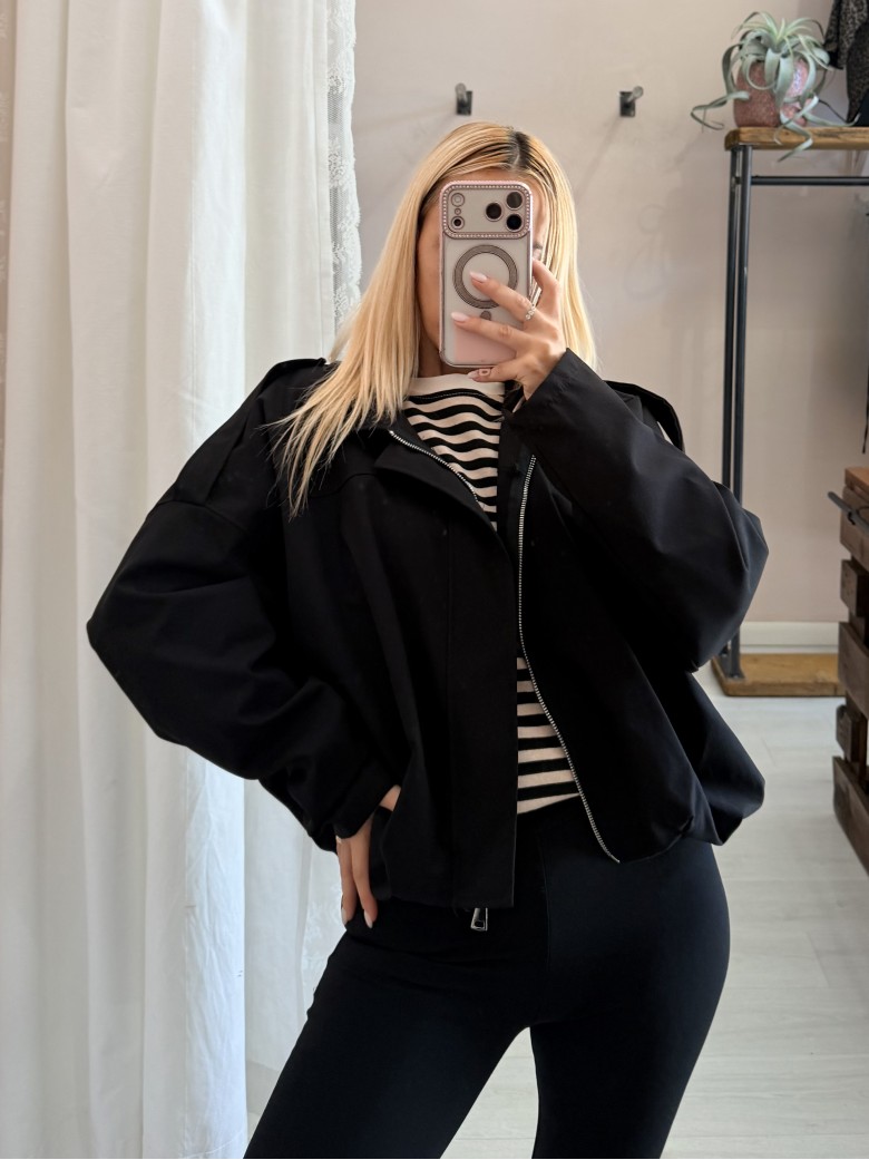 Giubbotto bomberino nero