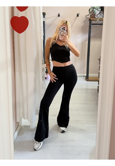 Panta leggings a zampa neri