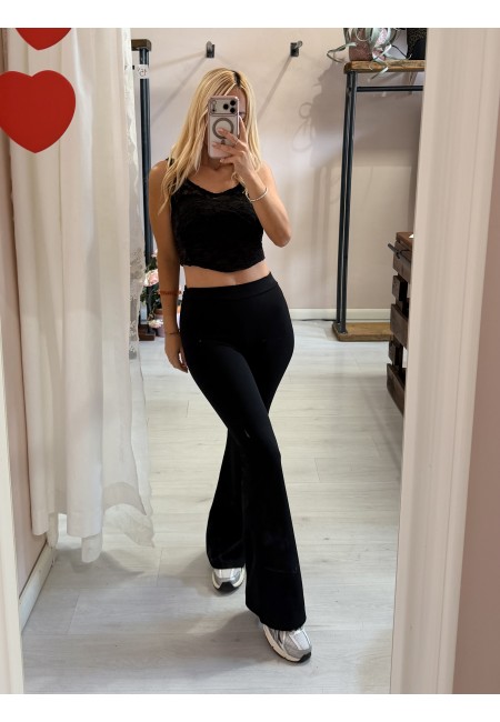 Panta leggings a zampa neri