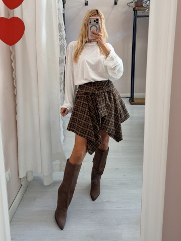 Gonna a camicia tartan