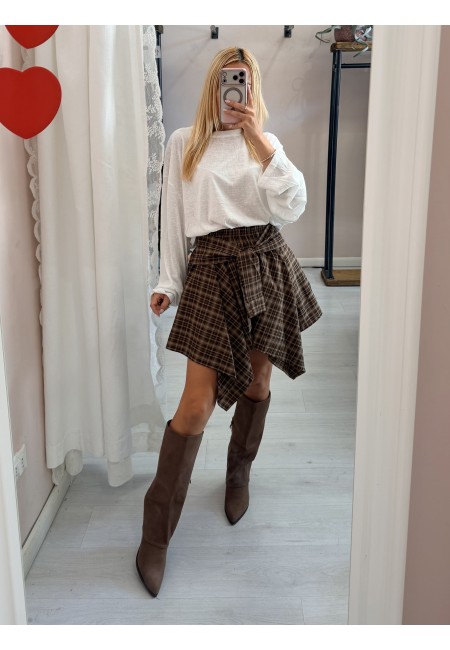 Gonna a camicia tartan