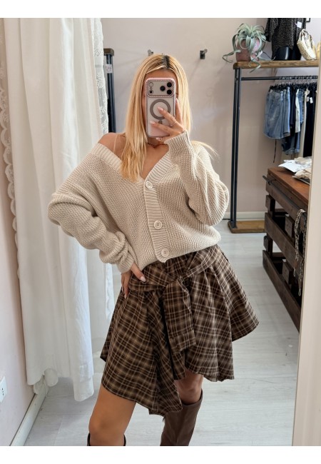 Gonna a camicia tartan