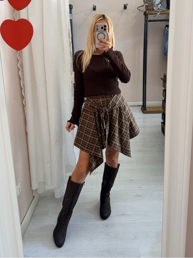 Gonna a camicia tartan