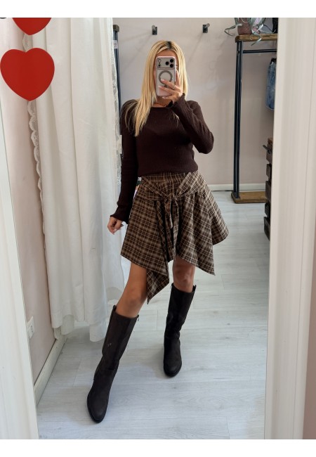 Gonna a camicia tartan