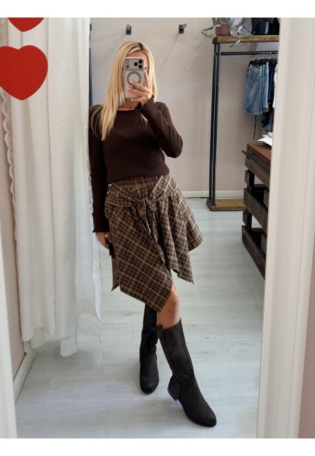 Gonna a camicia tartan